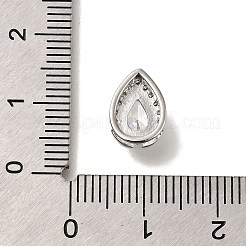 Латунные микропаве прозрачные подвески с фианитом&nbsp;KK-M301-05P