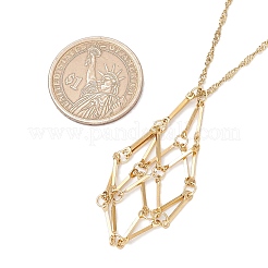 3 шт. 3 стиля 304 нержавеющая сталь кубовидная цепочка макраме мешочек пустой держатель для камня изготовление ожерелья&nbsp;NJEW-JN05198