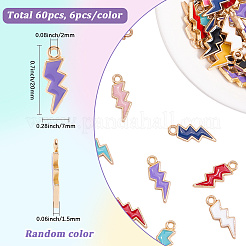 60шт 10 цвета сплава эмалевые подвески&nbsp;ENAM-SC0006-77