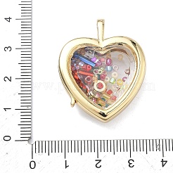 Латунные микропаве прозрачные подвески с фианитом&nbsp;KK-C251-07G-01