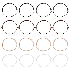 60шт 4 цвета регулируемый корейский вощеный полиэстеровый шнур для изготовления браслета&nbsp;AJEW-CW0001-05