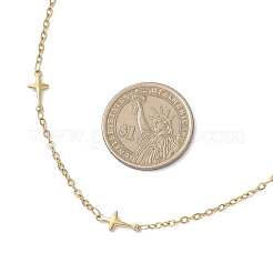 Ожерелья из нержавеющей стали 304 с крестообразными цепочками&nbsp;NJEW-JN05443