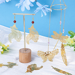 14 шт. 7 стиля латунных филигранных больших подвесок&nbsp;KKC-TA0001-06