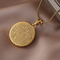 Женские ожерелья с подвеской в виде цветка из хирургической нержавеющей стали 316 с эмалью и имитацией жемчуга&nbsp;YH4414