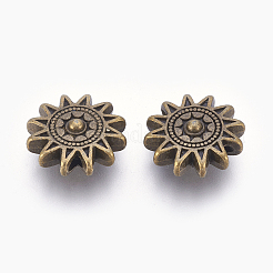 Тибетском стиле сплава ВС бусы&nbsp;LS-TIBEP-GC188-AB-NR