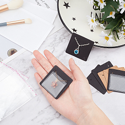 300 шт. 4 квадратных картонных карточки для демонстрации ювелирных изделий&nbsp;AJEW-PH0002-98