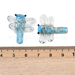 Прозрачные бусины лэмпворк&nbsp;FOIL-I017-01B