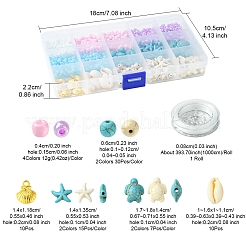 Наборы для изготовления браслетов из синтетической бирюзы и бисера своими руками&nbsp;DIY-FS0007-01