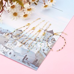 Цепочки из натурального камня ручной работы из бисера изготовление браслетов&nbsp;AJEW-JB00907