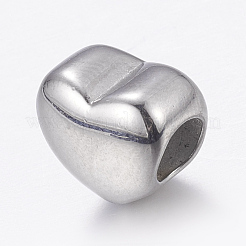 Европейские бусины из нержавеющей стали 304&nbsp;STAS-E144-302P