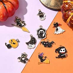 10шт 10 стиля хэллоуин подвески из сплава эмали&nbsp;ENAM-FS0003-83