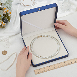 Кожаные коробки для упаковки ожерелий из жемчуга&nbsp;CON-WH0086-187B