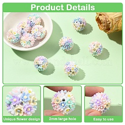 5 шт. бусины ручной работы из светящейся полимерной глины со стразами&nbsp;CLAY-YW0002-51