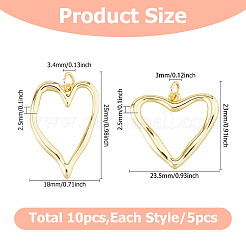 10шт 2 стиля латунные подвески&nbsp;KK-HS0015-24