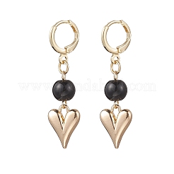 Серьги-кольца с кисточками в форме сердца из сплава&nbsp;EJEW-JE06659