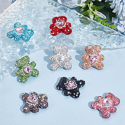 8 шт. 8-х цветные бусины из стразов и глины&nbsp;RB-ME0001-05