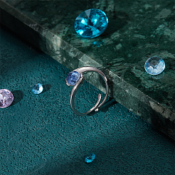 1 шт. компоненты кольца из стерлингового серебра&nbsp;STER-BC0002-53B