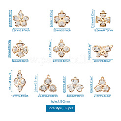 Подвески из сплава 60шт 10 стиля&nbsp;PALLOY-TA0002-29
