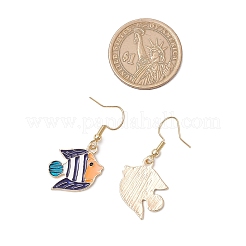 8 пара сережек-подвесок из нержавеющей стали 304 с тематикой океана&nbsp;EJEW-JE06390