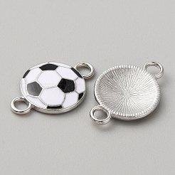 Подвески с разъемом из сплава эмали на тему спортивного мяча&nbsp;ENAM-WH0065-44F