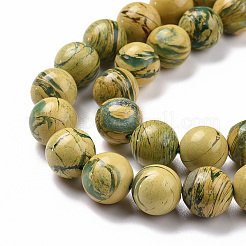 Нити бусин из натурального камня вердит&nbsp;G-C242-03D