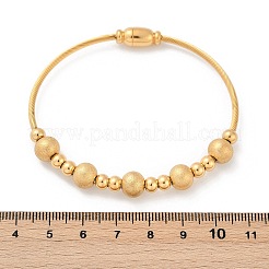 Браслеты из текстурированной нержавеющей стали 304&nbsp;BJEW-L610-18G