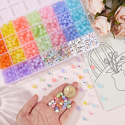 1040 шт. 7 стиля имитация желе акриловые бусины&nbsp;MACR-PA0001-38