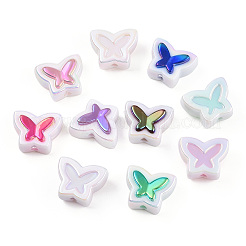 Радужные акриловые бусины с УФ-покрытием&nbsp;X-PACR-N015-02