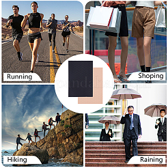 4 шт. 2-цветные прямоугольные резиновые противоскользящие резиновые подошвы&nbsp;AJEW-CP0010-37