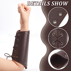 Регулируемый браслет из искусственной кожи с восковыми хлопковыми шнурами&nbsp;LS-AJEW-WH0248-455A