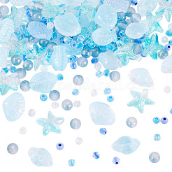 89 г прозрачных стеклянных шариков-спрей с краской 6 видов&nbsp;GLAA-TA0003-52A