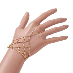 Латунные кабельные цепи кольца браслеты для женщин&nbsp;BJEW-JB11484-01