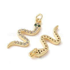 Латунные микропаве прозрачные подвески с фианитом&nbsp;KK-Q031-41G-02