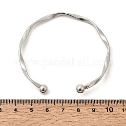 Браслеты-манжеты из нержавеющей стали 304 для женщин&nbsp;BJEW-D407-01P