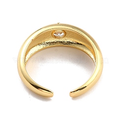 Кольцо-солитер с прозрачным кубическим цирконием&nbsp;RJEW-C018-23G