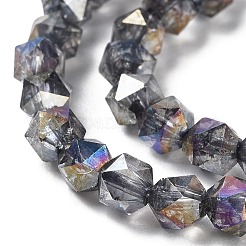 Прозрачные стеклянные бусины гальваническим пряди&nbsp;EGLA-F160-01A