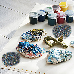 120 г 2-х видов гальванических стеклянных бусин&nbsp;EGLA-DR0001-01