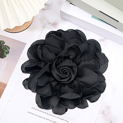 Атласный цветок для аппликаций с орнаментом&nbsp;FIND-WH20033-070D