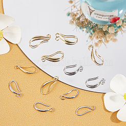 20 пара 2-х стилевых латунных крючков для сережек&nbsp;KK-BBC0004-30