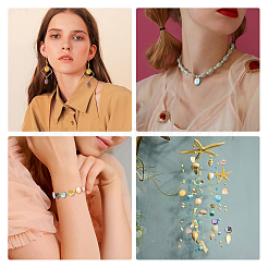 128 шт. 8-х цветные нити из бисера из пресноводных ракушек&nbsp;SHEL-SC0001-15