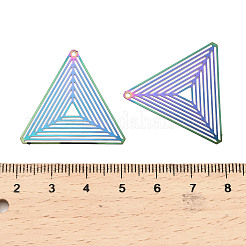 Подвески из нержавеющей стали 304 с травленым металлическим декором&nbsp;STAS-A113-03RC