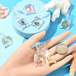 7 шт. подвески из смолы 7 стилей с железным соединительным кольцом&nbsp;RESI-YW0002-04