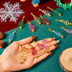 Рождественская елка с подвеской из алюминиевой проволоки и сплава&nbsp;HJEW-TAC0053