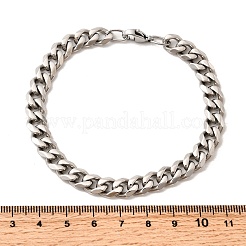 Браслеты из кубинской цепи из нержавеющей стали 304 для мужчин&nbsp;BJEW-B140-06D