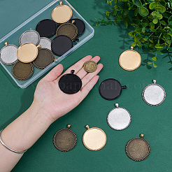 20шт 4 цвета сплава подвеска кабошон настройки&nbsp;FIND-PH0029-11