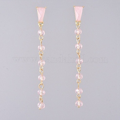Гальваническое стекло болтается серьги&nbsp;EJEW-JE04017-04