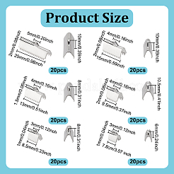 120 шт. 6 стиля 304 нержавеющая сталь ленточный обжимной наконечник&nbsp;STAS-UN0063-91P