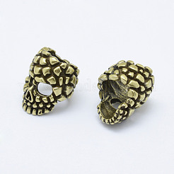 Латунная черепа маска бисер KK-P130-063AB-NR