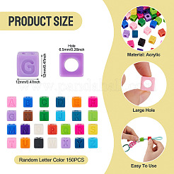 150шт непрозрачные акриловые европейские бусины&nbsp;SACR-TA0001-59B