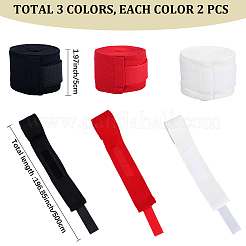6 шт. 3-х цветные хлопковые бинты для бокса&nbsp;AJEW-CN0004-44